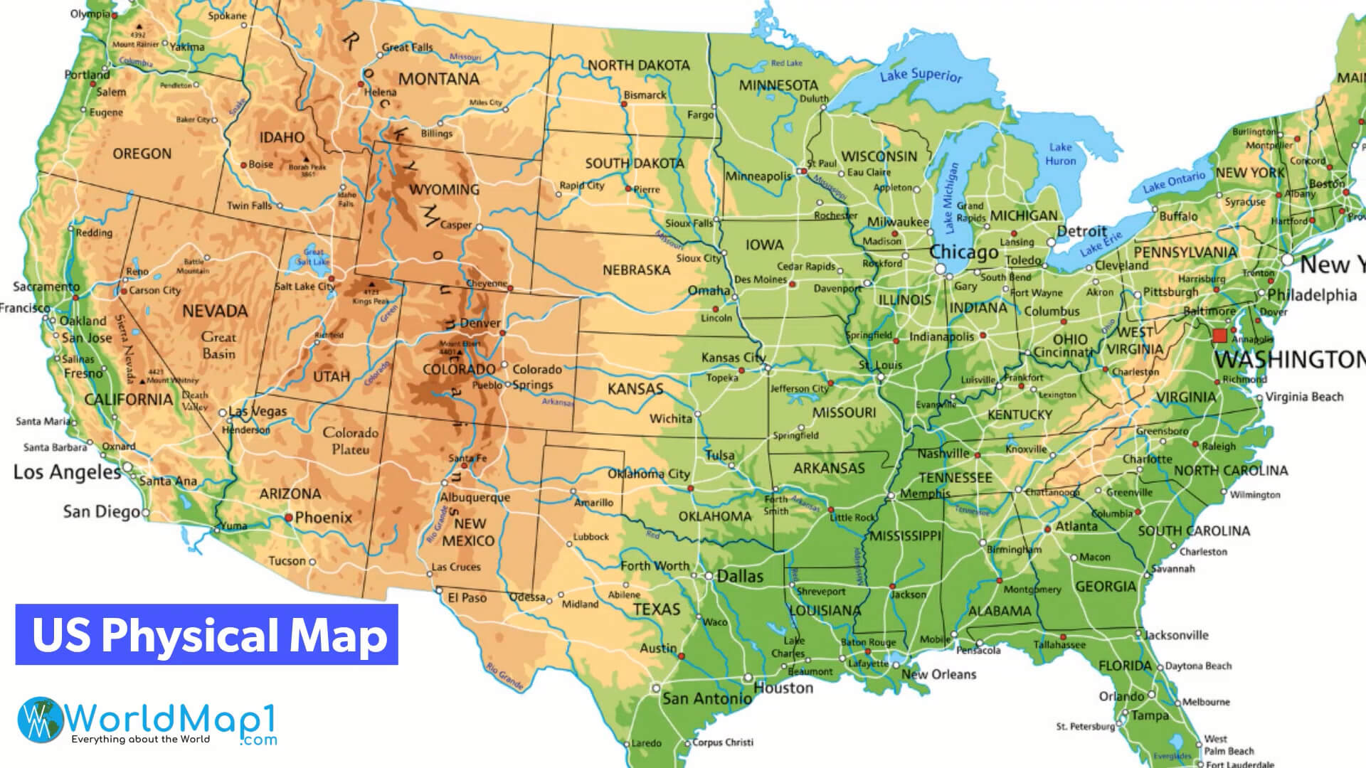 Free Map of the United States